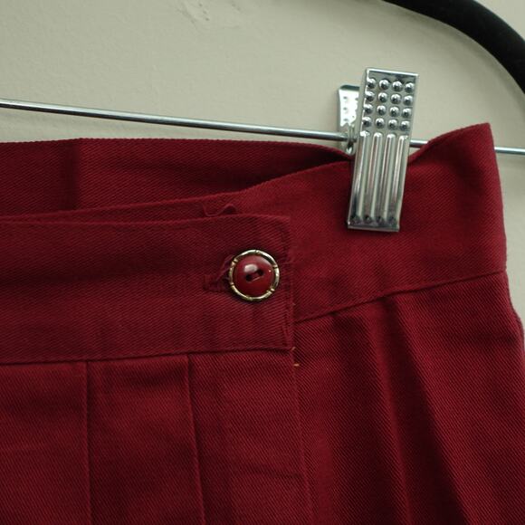 Nike Womens Activewear Denim Skort High Rise Pleated Cotton Burgundy Size 28 - Picture 3 of 7